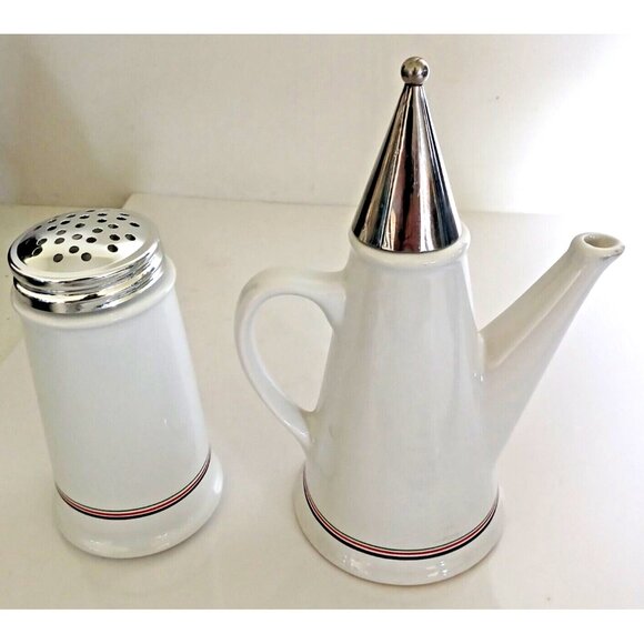 Caffe Italia Set by Himark Cheese Shaker & Ceramic Jar Coffee Vinager Oil Taiwan - Picture 6 of 14